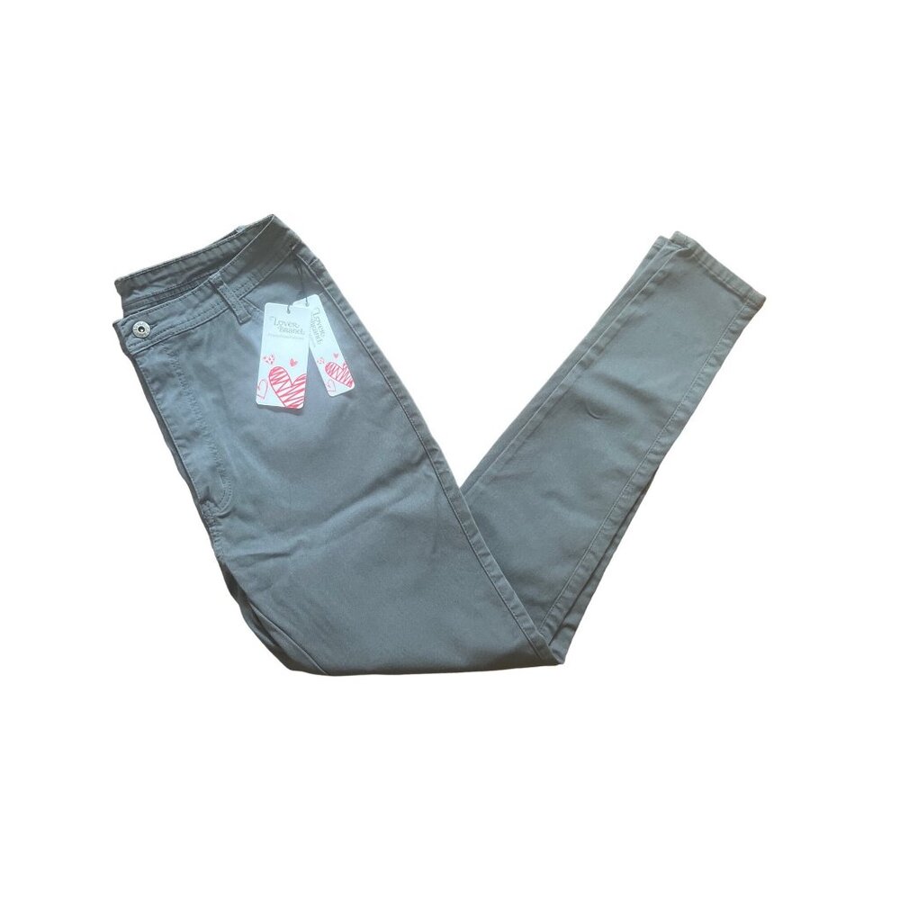 Womens Gray Skinny Leg Jeans Lover Brand Fashion  Plus Size 2XL u